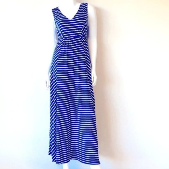Isabel Maternity by Ingrid & Isabel Dresses & Skirts - **New Item In! NEW Isabel Maternity Blue Striped Maxi Dress